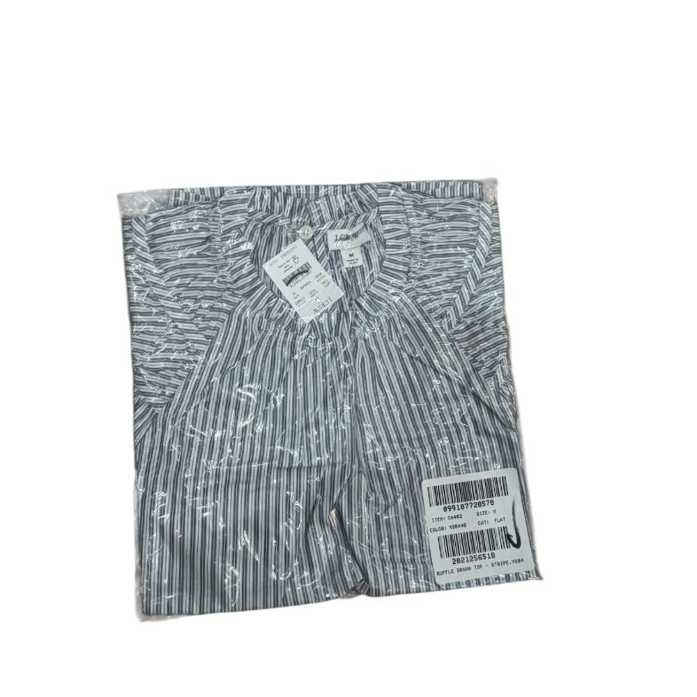 NWT J CREW Factory Striped flutter-sleeve top NWT - image 6
